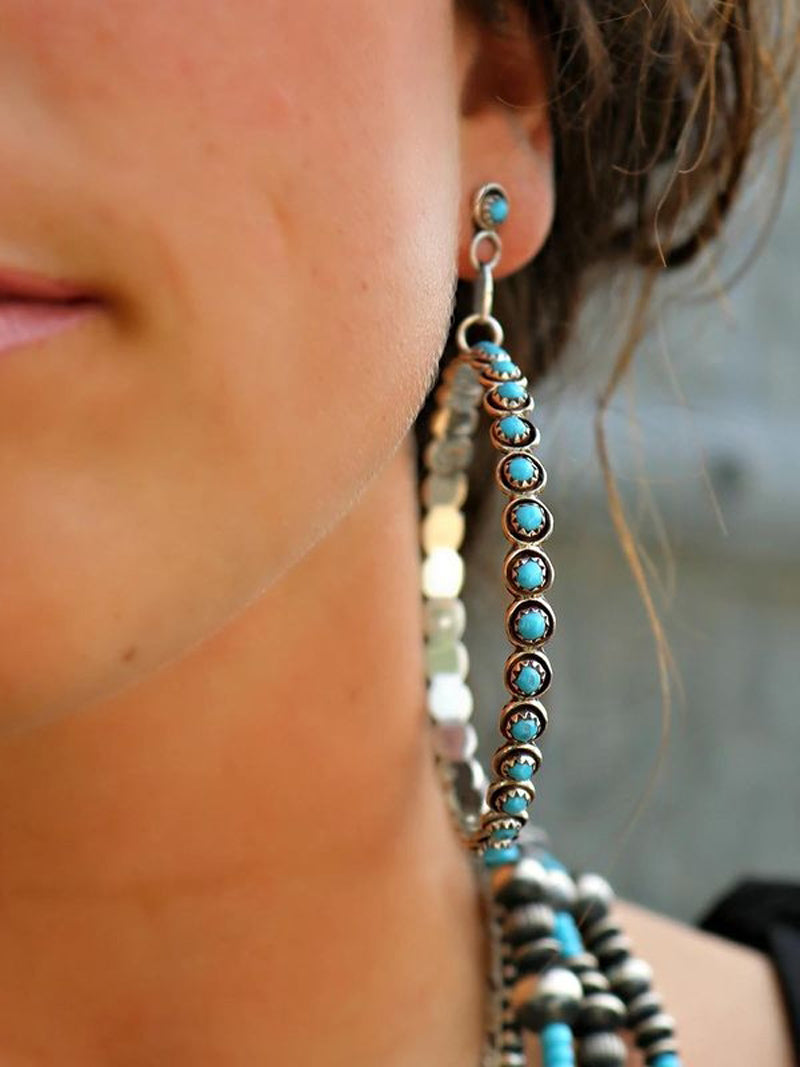 Turquoise Hoop Earrings
