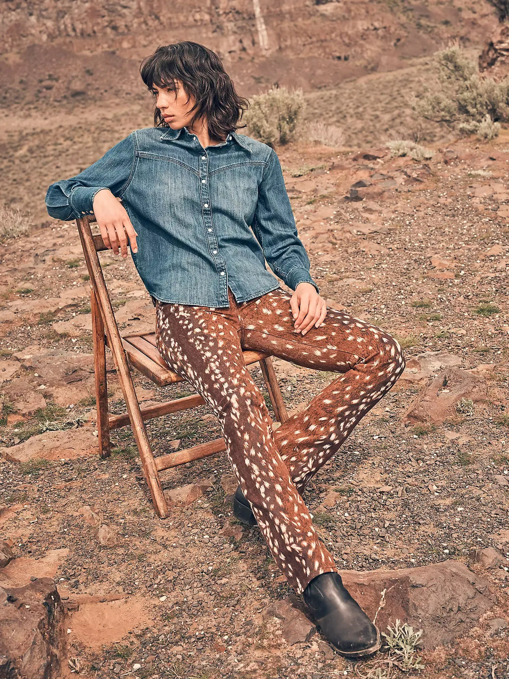 Fawn Print Bootcut Jean
