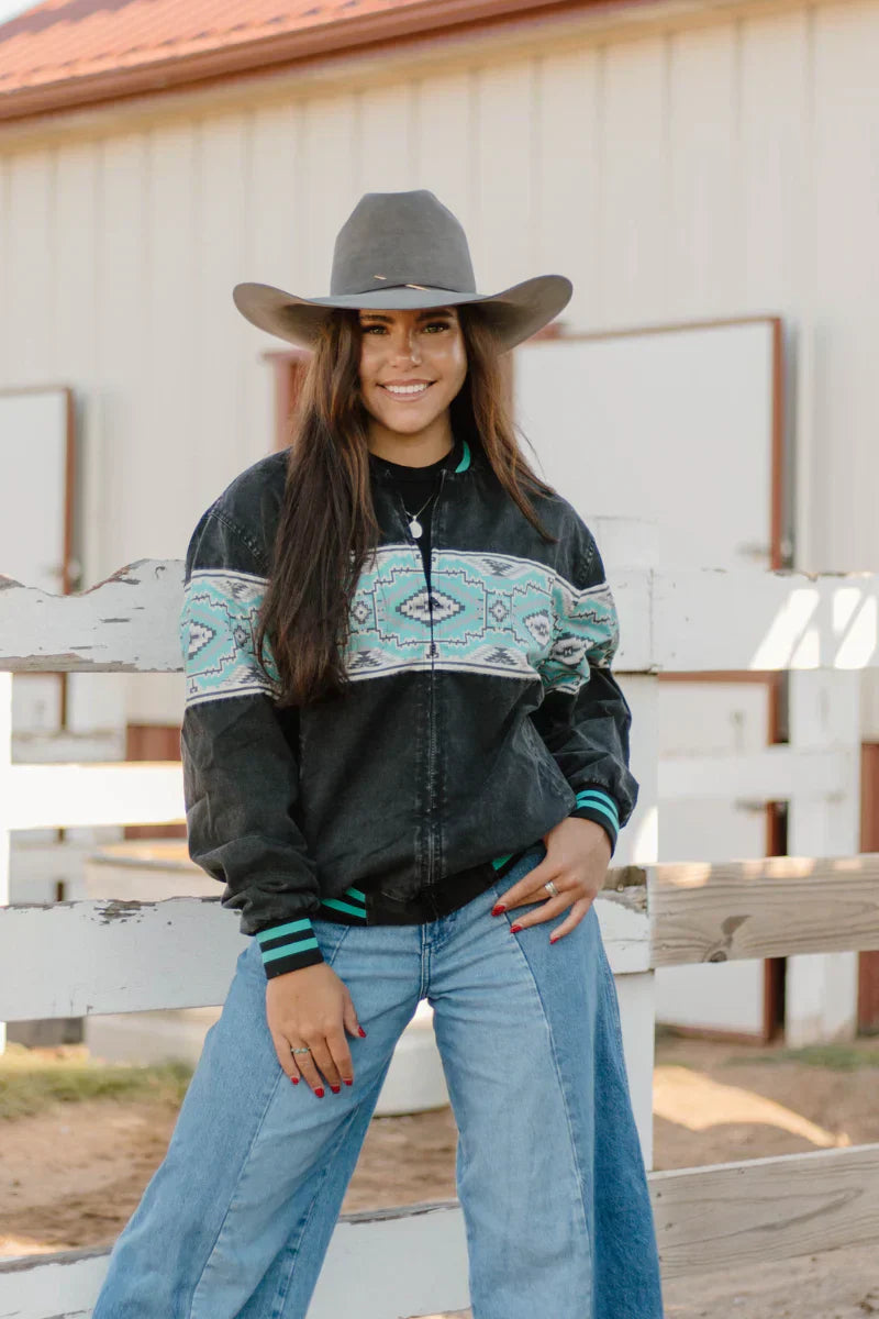 Texas Turquoise Bomber Jacket