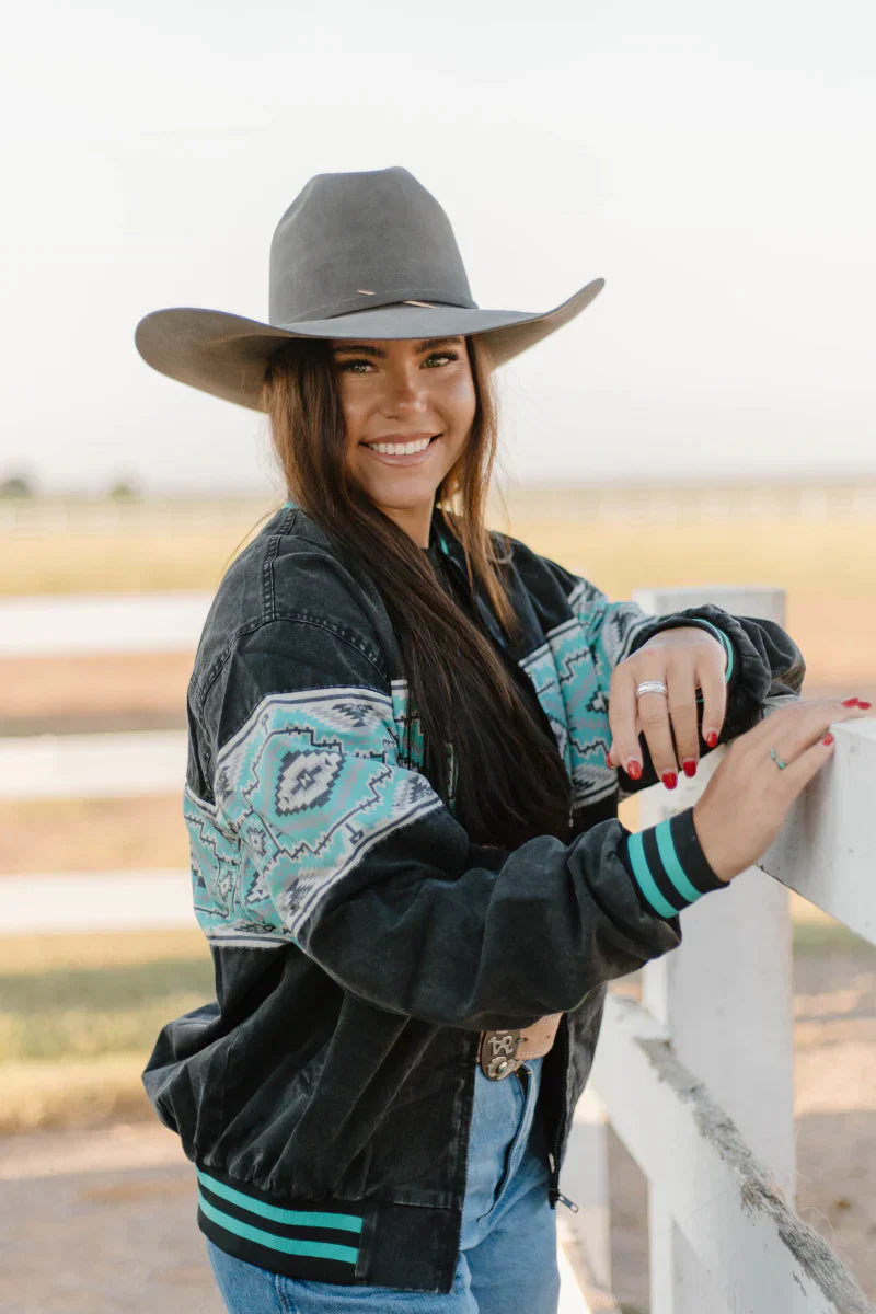 Texas Turquoise Bomber Jacket